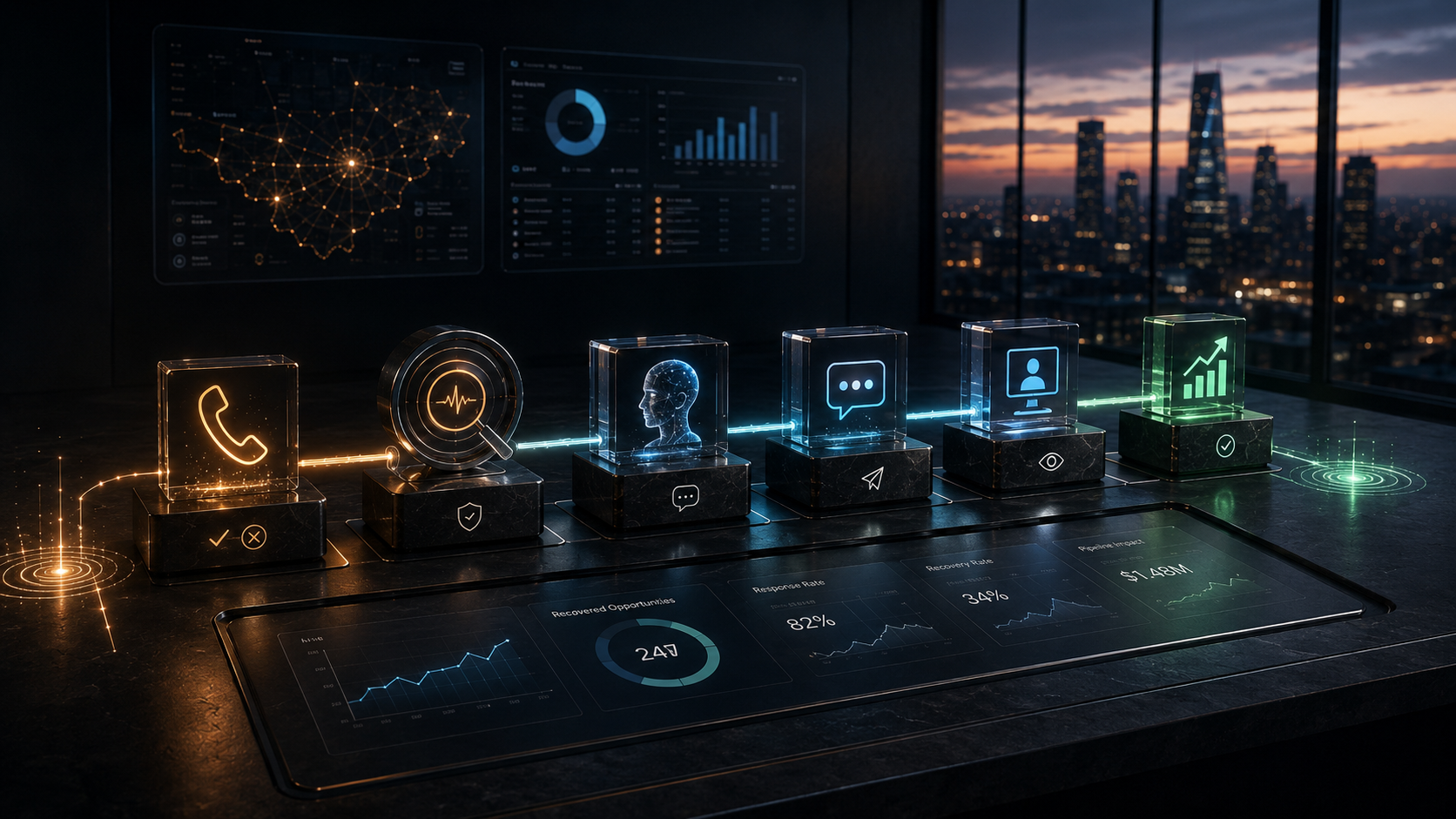 Holographic Icons Skyline