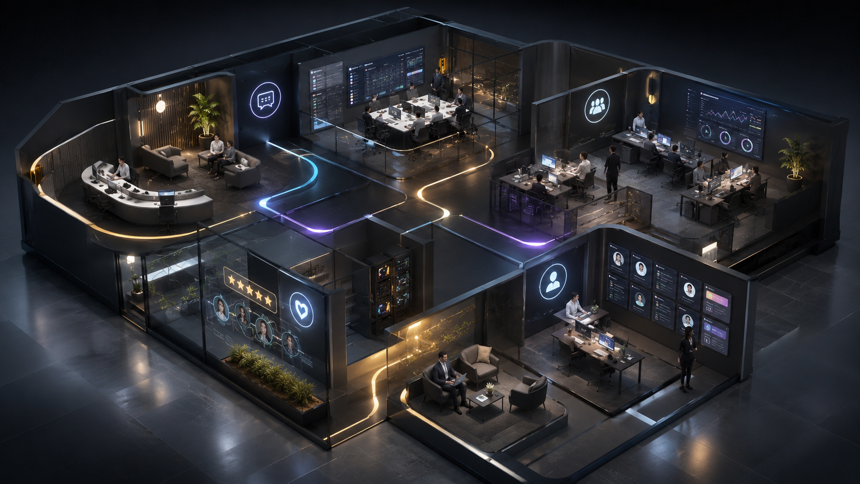 Open Office Neon Pathways