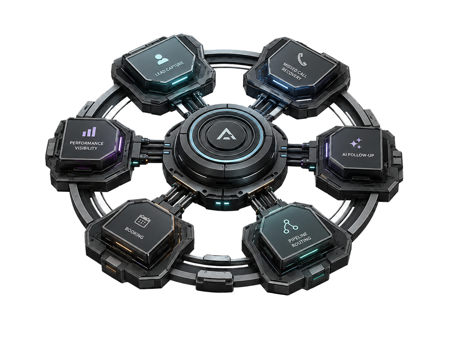 Six Node Hub Transparent